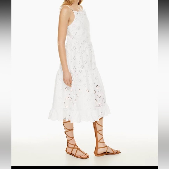 Aritzia Allegra Cotton Poplin Dress XS White - Picture 2 of 9